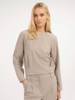 Yaya Top met lange mouwen en 990972 Beige mel