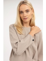 Yaya Top met lange mouwen en 990972 Beige mel