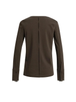 Yaya Top met lange mouwen en 90840 Delicioso brown
