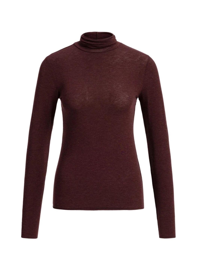Yaya Jersey coltop 913172 Bitter chocolate red mel