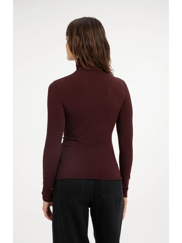 Yaya Jersey coltop 913172 Bitter chocolate red mel
