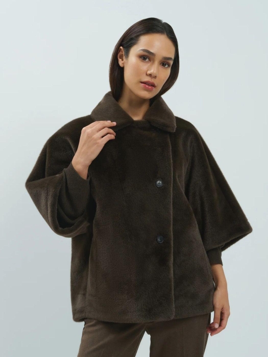 Yaya Oversized jas imitatiebont 90840 Delicioso brown