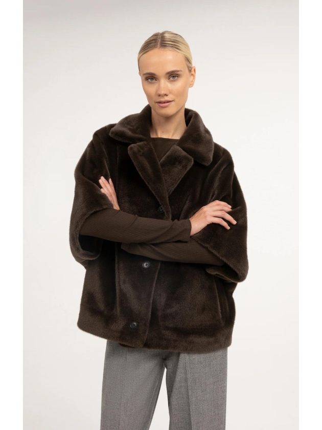Yaya Oversized jas imitatiebont 90840 Delicioso brown