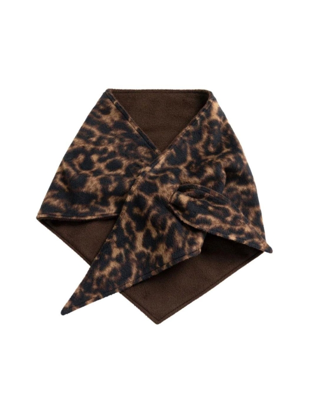Yaya Satijnen keper stropdas 911191 Cocoa brown dessin