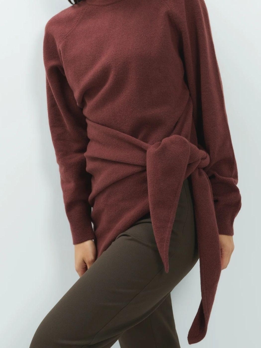 Yaya Nepbont luipaard sjaal 91317 Bitter chocolate red