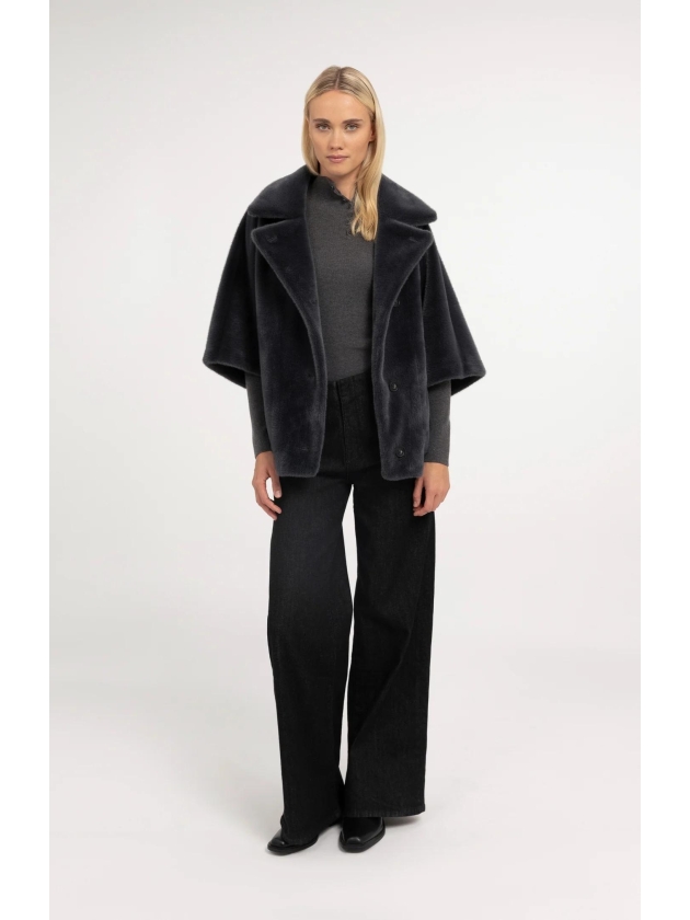 Yaya Hoge taille denim broek - L32 99037 Black denim