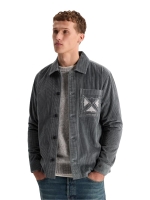 Cast Iron Long sleeve shirt Placed embroider 9076 Dark slate