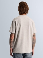 Cast Iron Short sleeve r-neck regular fit in 9024 Lunar rock