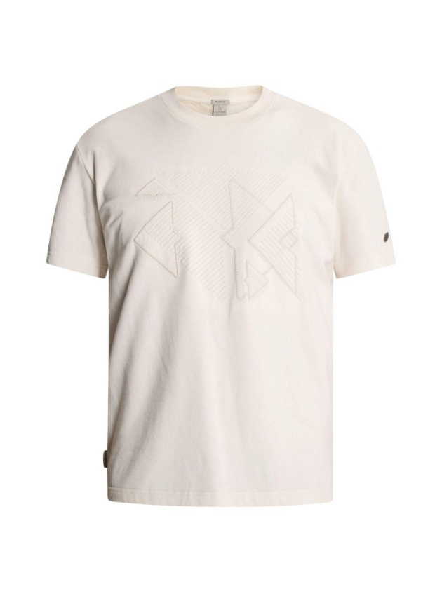 Cast Iron Short sleeve r-neck relaxed fit pe 7555 White down