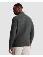 Cast Iron Half zip collar regular fit cotton 9076 Dark slate