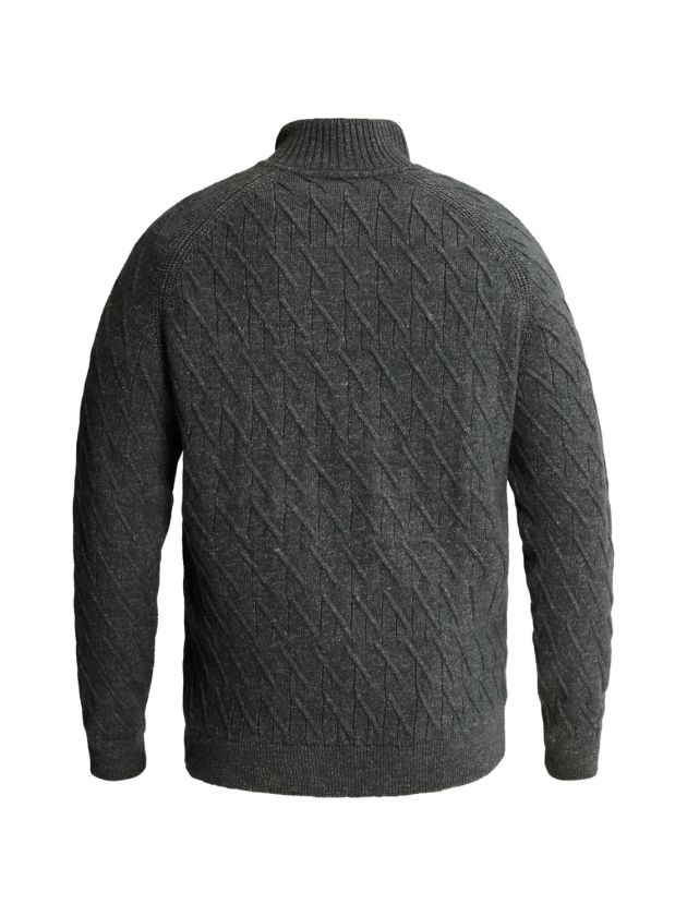 Cast Iron Half zip collar regular fit cotton 9076 Dark slate