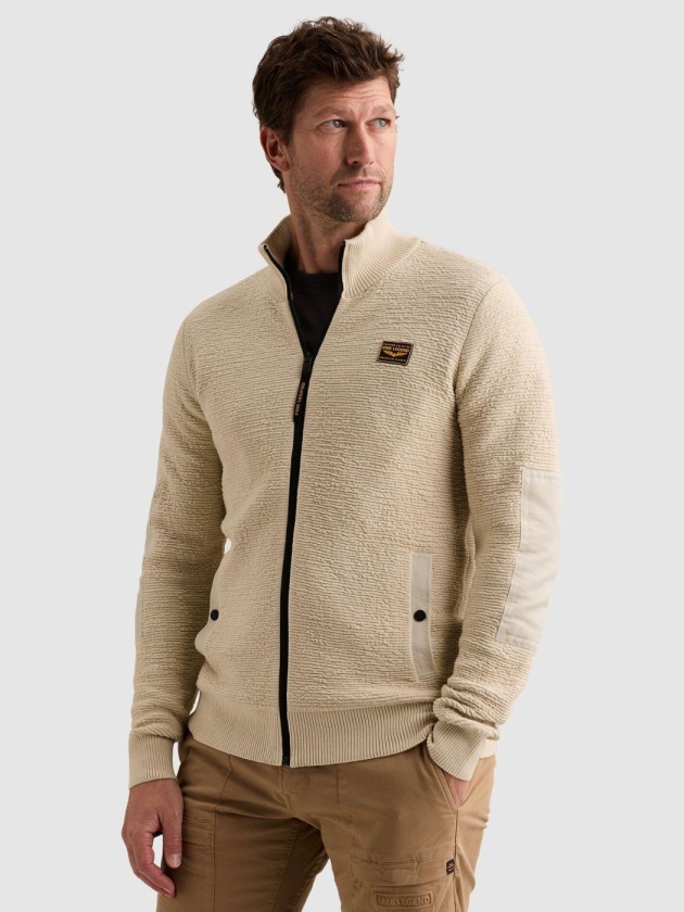 PME Legend Zip jacket texture yarn 7013 Bone white