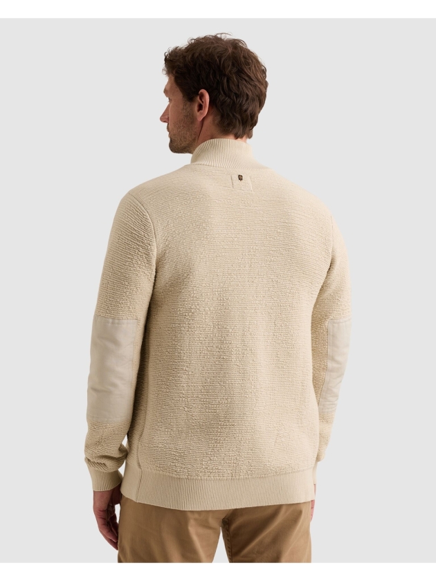 PME Legend Zip jacket texture yarn 7013 Bone white