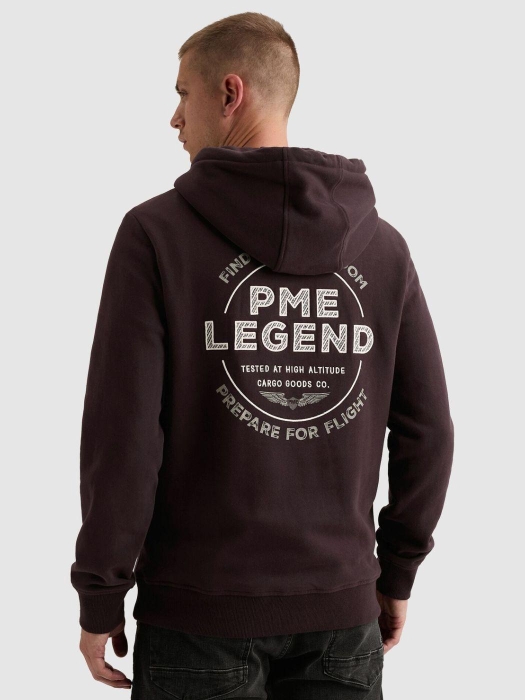 PME Legend Hooded dry peached semi brushed 4357 Dark aubergine