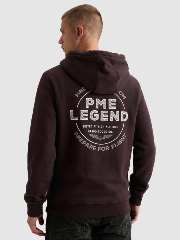 PME Legend Hooded dry peached semi brushed 4357 Dark aubergine