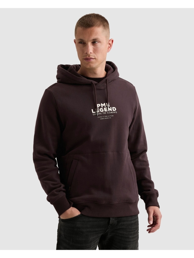 PME Legend Hooded dry peached semi brushed 4357 Dark aubergine