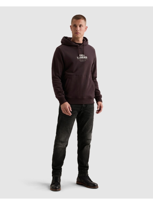 PME Legend Hooded dry peached semi brushed 4357 Dark aubergine