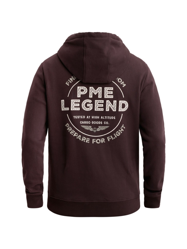 PME Legend Hooded dry peached semi brushed 4357 Dark aubergine