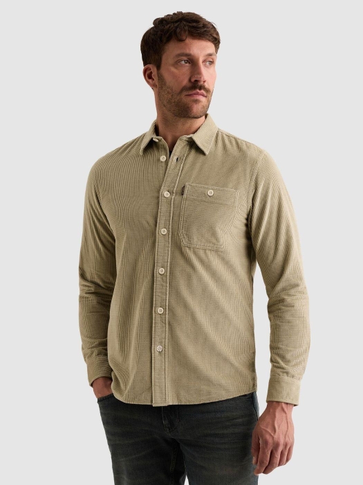 PME Legend Long sleeve shirt Dobby Corduroy 6412 Abbey stone