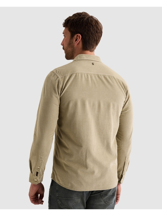 PME Legend Long sleeve shirt Dobby Corduroy 6412 Abbey stone