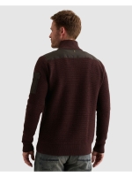 PME Legend Half zip collar texture yarn 4357 Dark aubergine