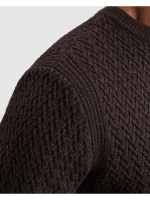 PME Legend R-neck mouline structure 4357 Dark aubergine
