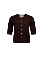 Studio Anneloes Jerry sl cardigan 8700 espresso
