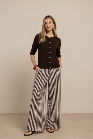 Studio Anneloes Jerry sl cardigan 8700 espresso