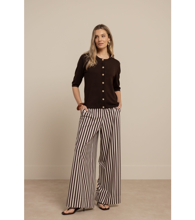 Studio Anneloes Jerry sl cardigan 8700 espresso