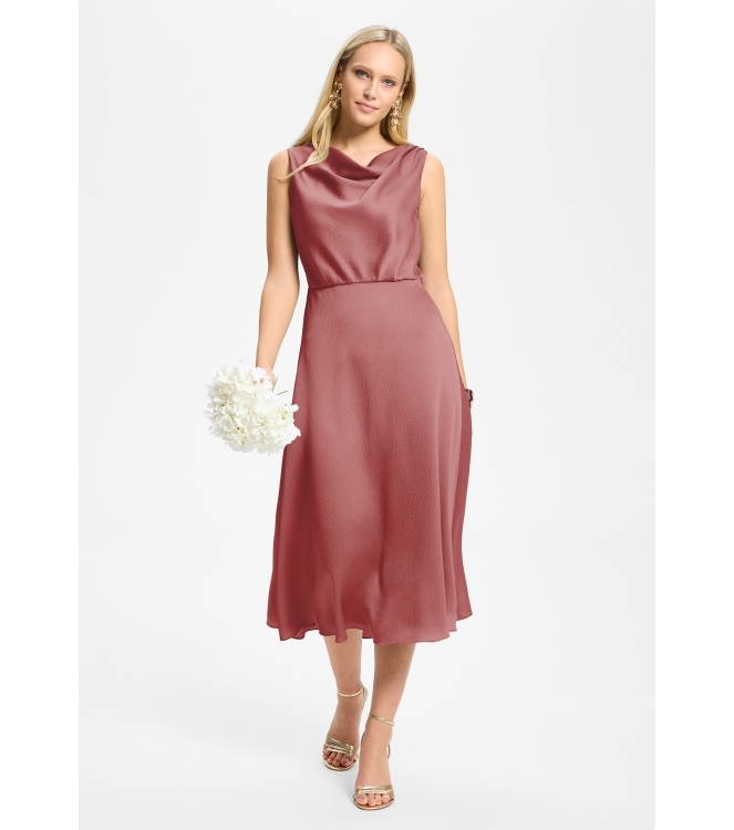 Swing Cocktailkleid aus Satin mit Wasserf 767 Blush rose