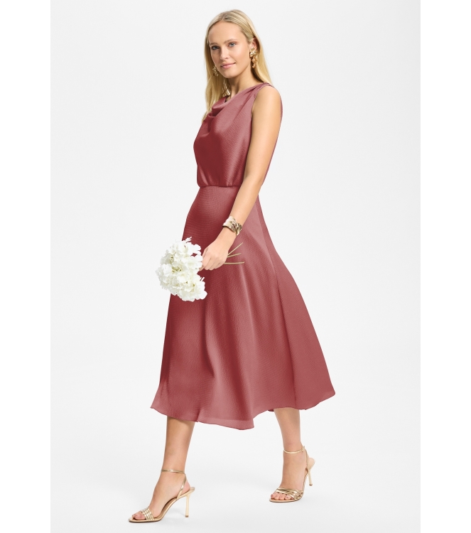 Swing Cocktailkleid aus Satin mit Wasserf 767 Blush rose