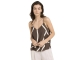 Yaya Singlet met print en V-hals 912161 Chocolate martini brown dess