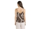 Yaya Singlet met print en V-hals 912161 Chocolate martini brown dess