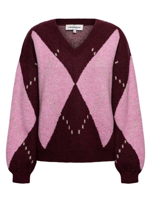 Co Woman BERBER 65085 lb-burgundy multi