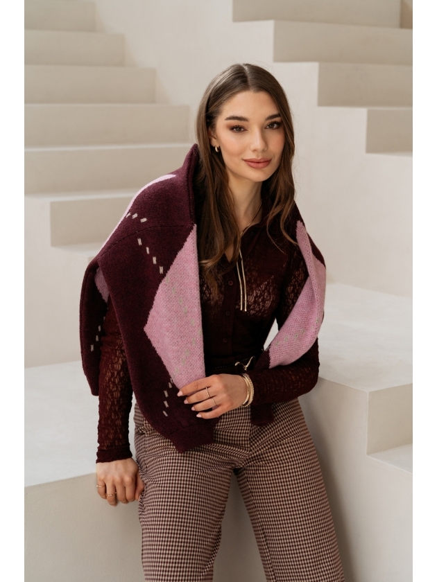 Co Woman BERBER 65085 lb-burgundy multi