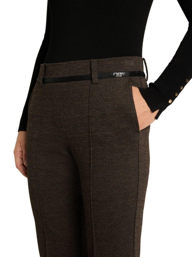Cambio Francoise cropped 868 Micro tweed espresso/black