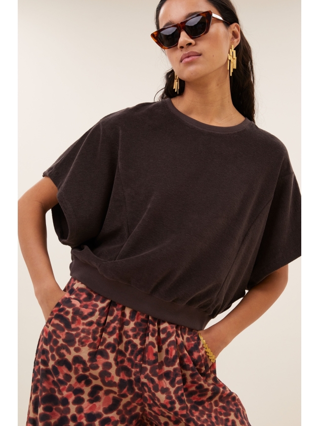 By-Bar Amsterdam nuki slub top 1722 coffee bean