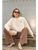 By-Bar Amsterdam lili coast melange sweater 826 oyster melee
