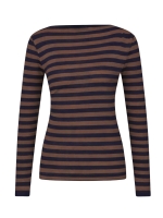 By-Bar Amsterdam leya big stripe top 1722 coffee bean
