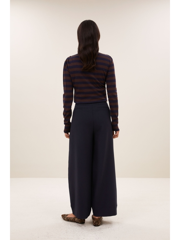 By-Bar Amsterdam leya big stripe top 1722 coffee bean