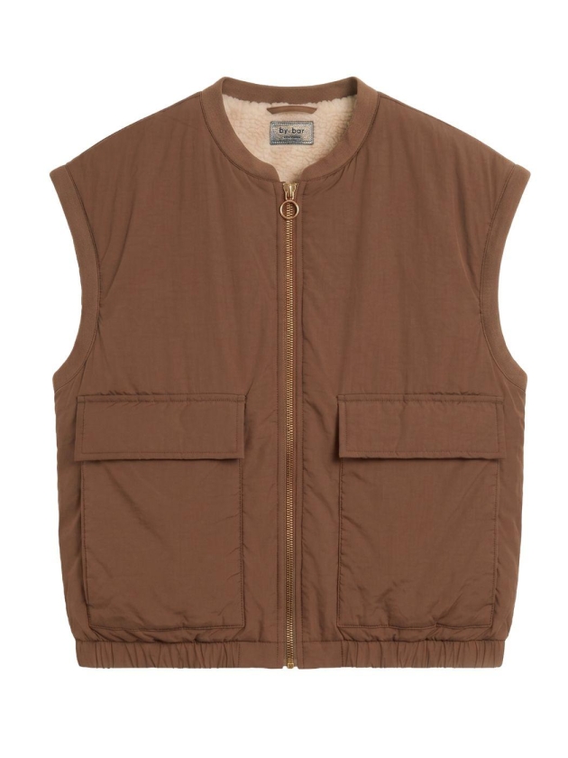 By-Bar Amsterdam gio sleeveless jacket 1705 hazel