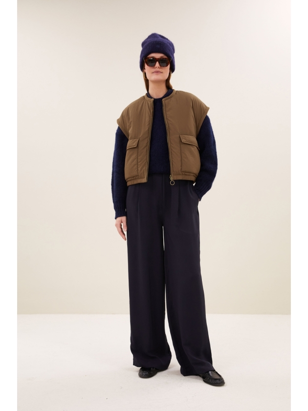 By-Bar Amsterdam gio sleeveless jacket 1705 hazel