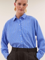 By-Bar Amsterdam lise stripe blouse 1634 azul blue stripe