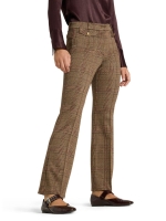 Cambio Fleur cropped 833 Check caramel/burgundy