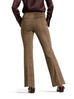 Cambio Fleur cropped 833 Check caramel/burgundy