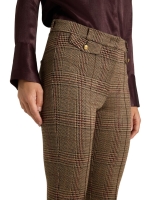 Cambio Fleur cropped 833 Check caramel/burgundy