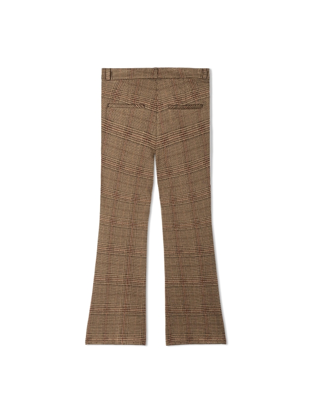 Cambio Fleur cropped 833 Check caramel/burgundy