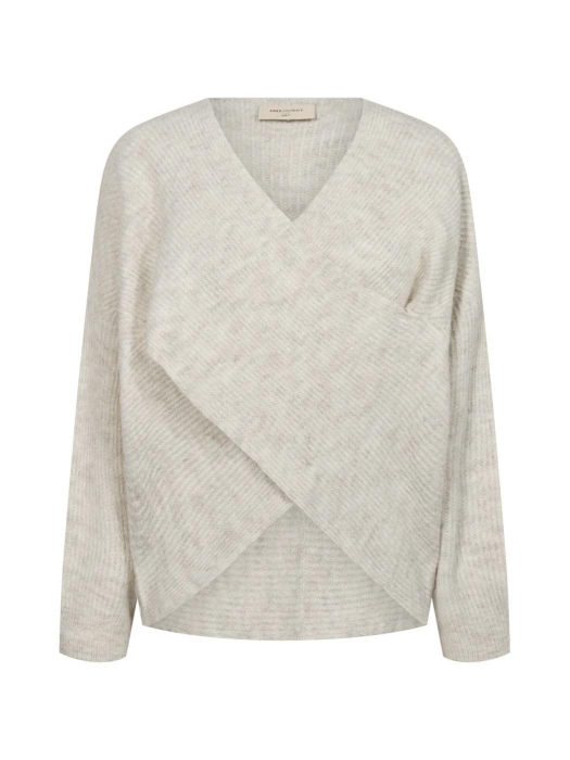 Freequent FQWRAPPY-PULLOVER Moonbeam Melange