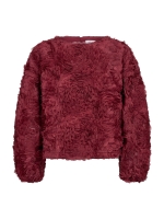 Co Couture LucinaCC Flower Blouse Berry Red