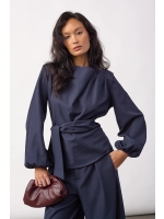 Co Couture LunaCC Tie Blouse Navy